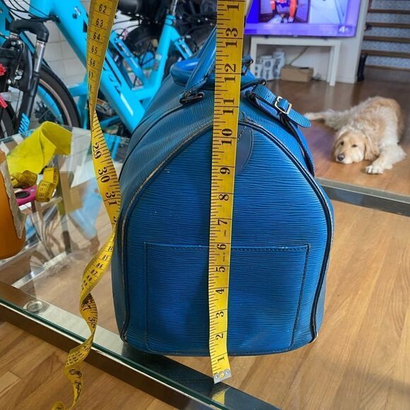 Louis Vuitton 1995 “Keepall 50” travel duffle. Toledo blue Epi. One owner - Picture 15 of 16